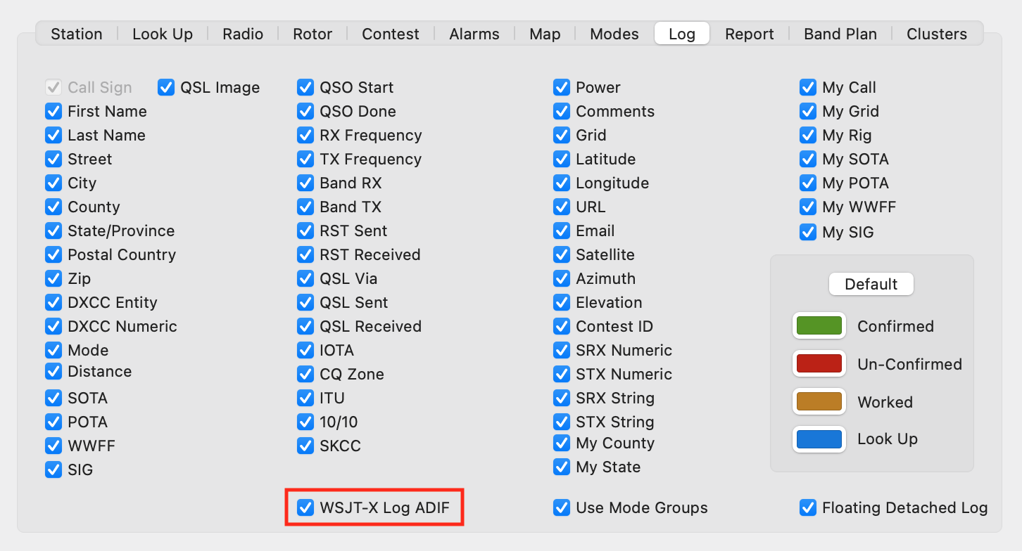 Log Prefs message format